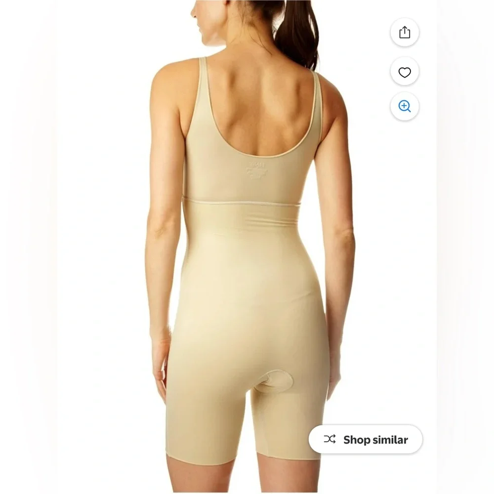 SPANX Hide & Sleek Slip-Suit Shapewear Nude size L Sara Blakely Holiday - Picture 2 of 8